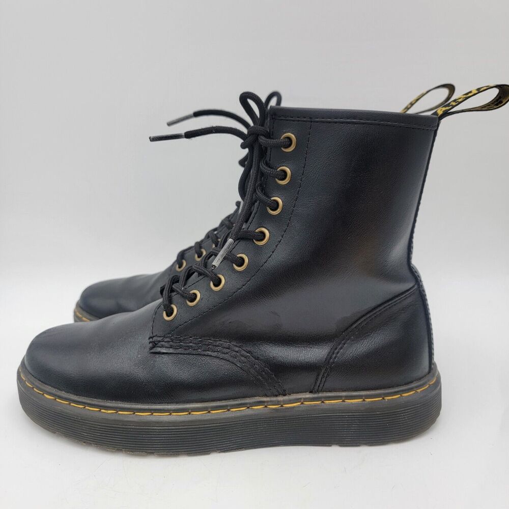 Dr. Doc Martens Zavala Black Combat Boots Sz Womens 8 Sz Men 7 Lace Up